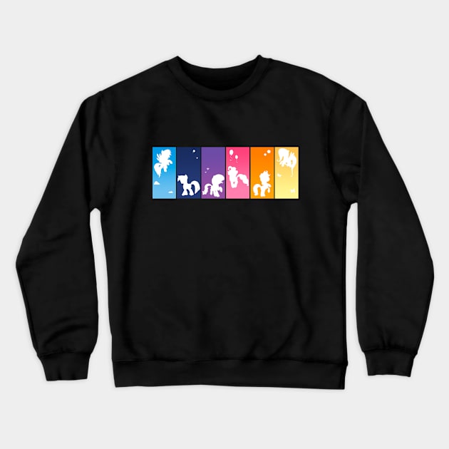 Rainbow Ponies Crewneck Sweatshirt by CherryGarcia